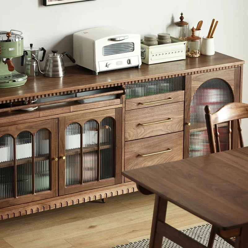 

North America Black Walnut Wood Sideboard Cabinet Storage Cabinet Wall Locker Sideboard Cabinet