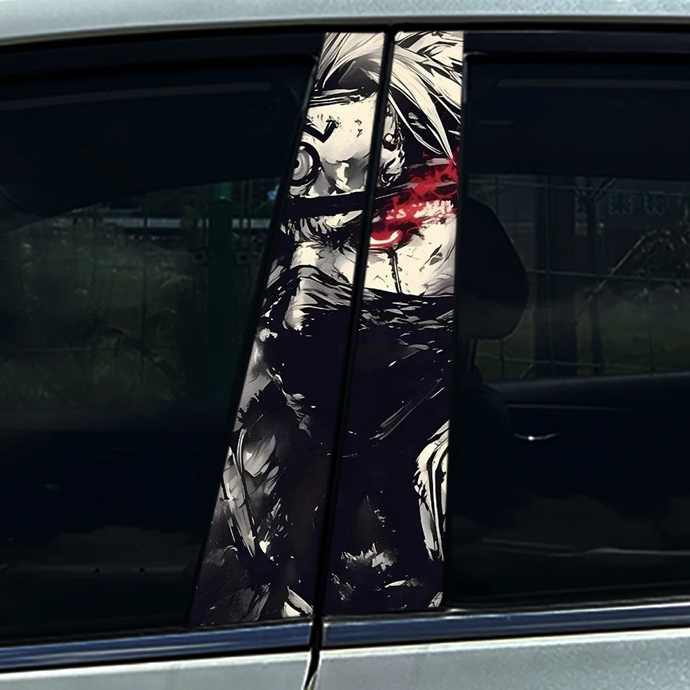 أنيمي بوي العنكبوت الخفافيش ملصقات السيارات السيارات B-عمود سيارة مركز العمود الديكور غطاء الخدوش الشارات مقاوم للماء اكسسوارات السيارات #6