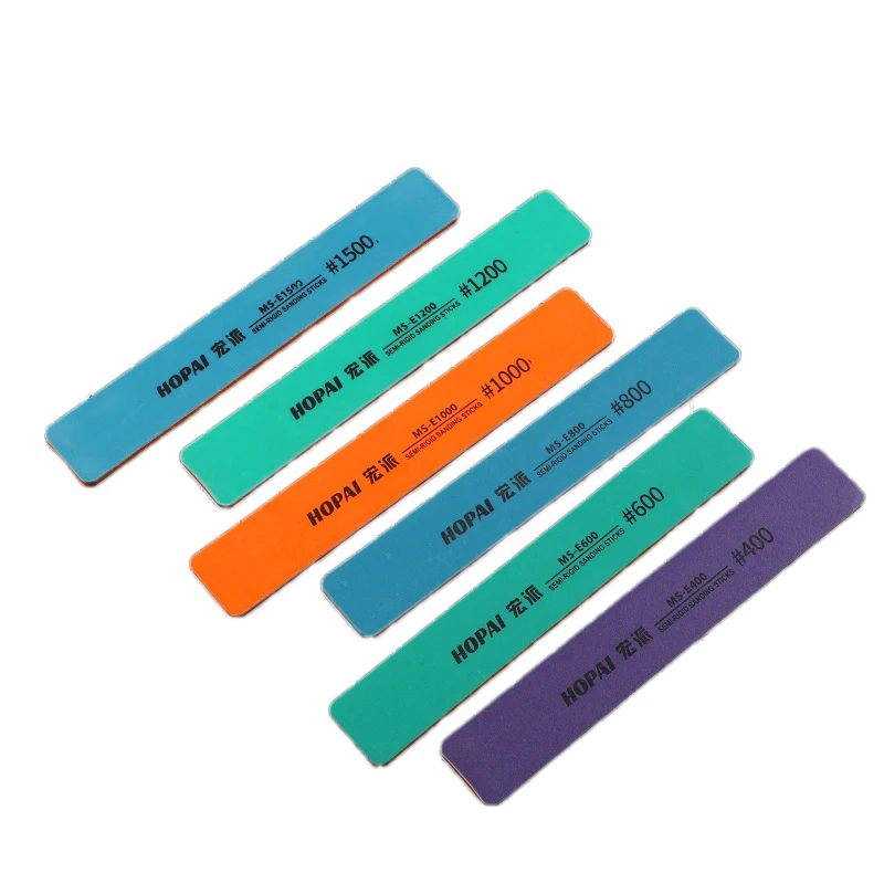 6Pcs MS-E400-1500 Semi-rigid Sanding Sticks Plastic Model Polishing Rod For DIY Assembling Model Build Tools