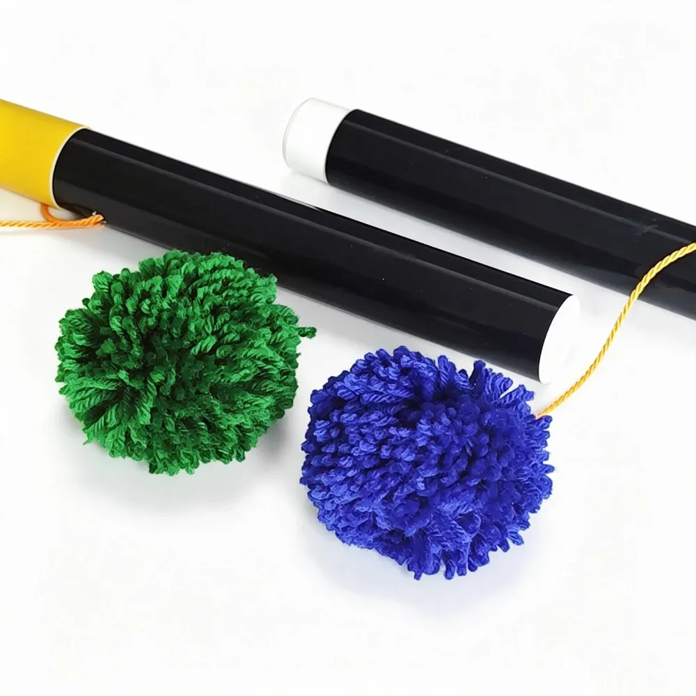 Pom Prayer Stick Magic Tricks Classic Pom Wand Moving Fluffy Balls Comedy Stage Illusions Gimmicks Mentalism Props Easy