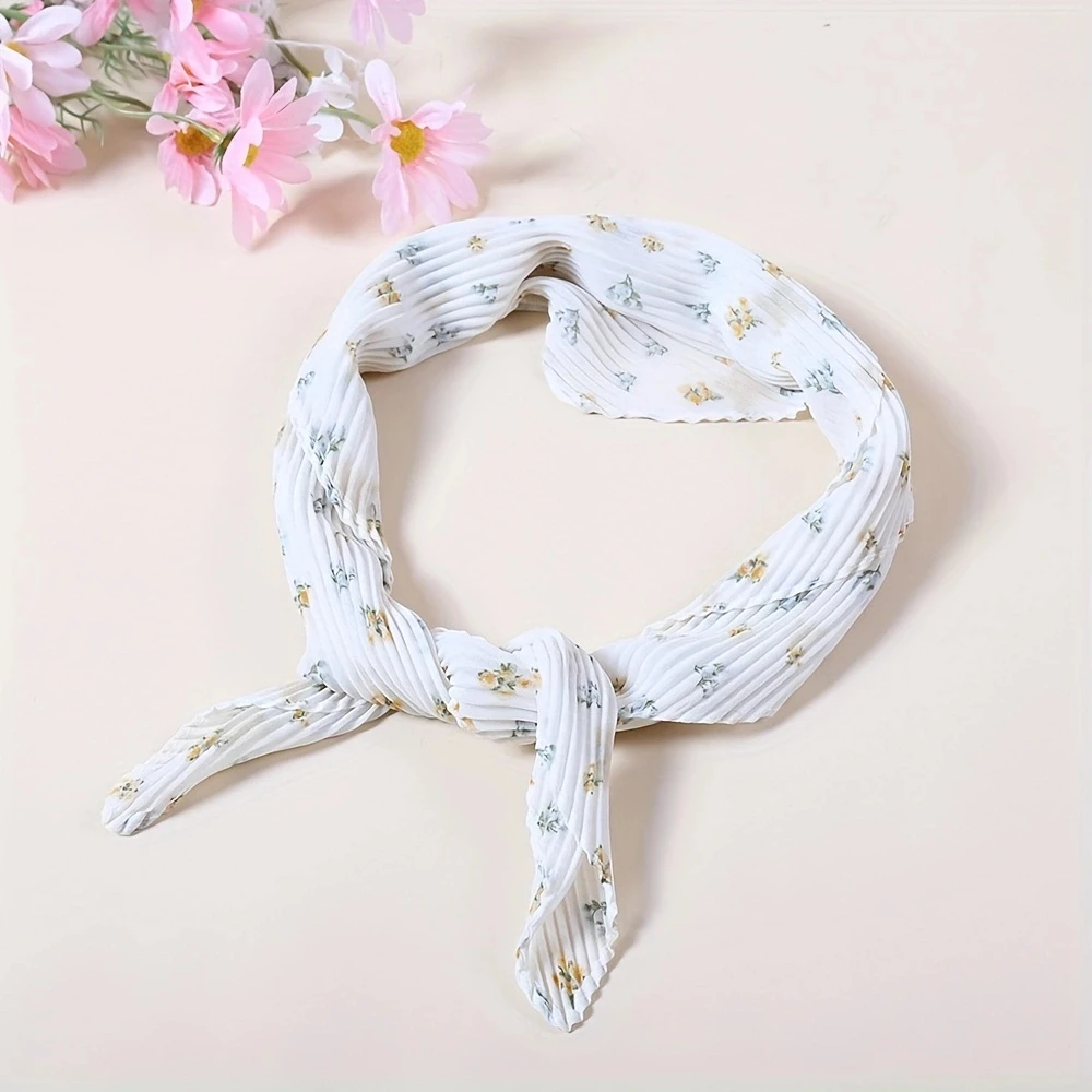 Fashion New Cotton and Linen Printed Small Square Towel for Women All-match Decorative Silk Scarf Shawl