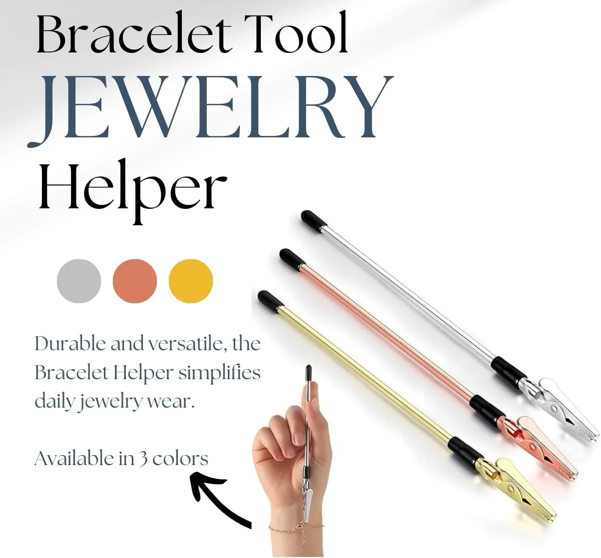

Bracelet Helper Tool Clasp, Bracelet Helper to Put on Yourself Necklace Bracelets Jewelry Clasp for Bracelets Fastener Helpers Assistant Tool for Women (Pink 1PC)