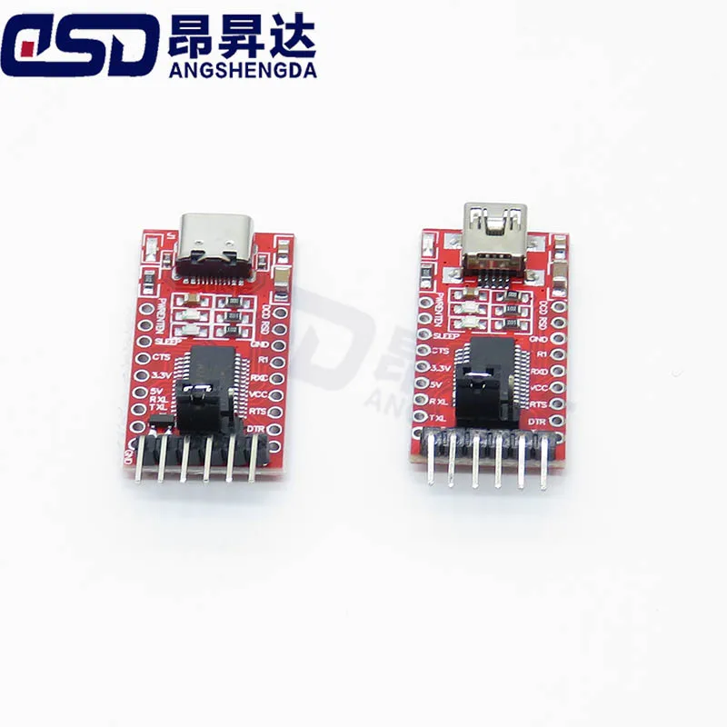 Módulo Adaptador Serial TTL a USB FT232RL FT232 FTDI de 3.3V 5.5V para Arduino FT232 Pro Mini, Puerto USB a TTL 232 Mini / Tipo-C USB