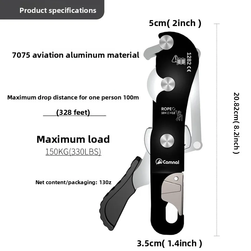 

Outdoor Rock Climbing Slow Descent Life-saving Equipment Protection Speed Downhill Anti-panic Manual Control Descender