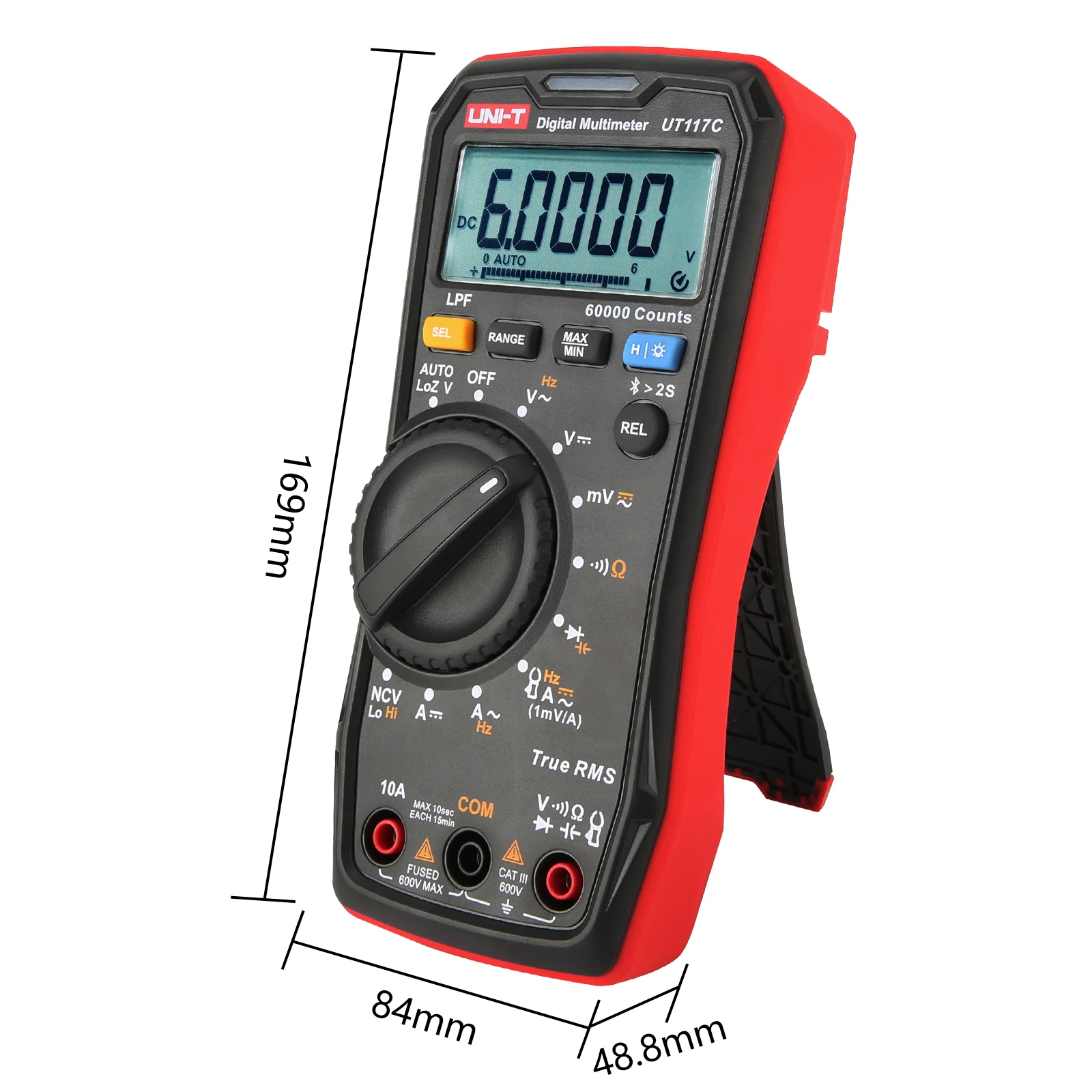 Imagem -02 - Multímetro Digital de Alta Precisão True Rms Ohmmeter Original Elétrico ac dc Tensão de 600v 60000 Contagens Uni-t-ut117c