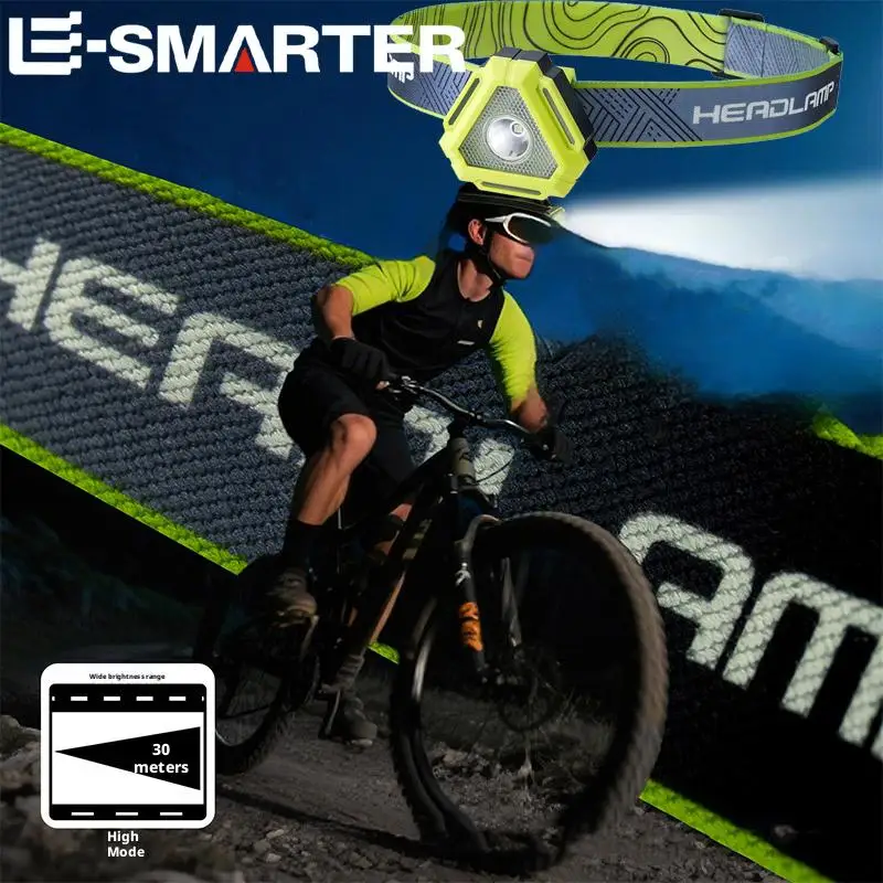 

USB Charging LED Headlight Waterproof Strong Light Headlamp Wearable Running Flashlight for Outdoor Camping Night Fishing