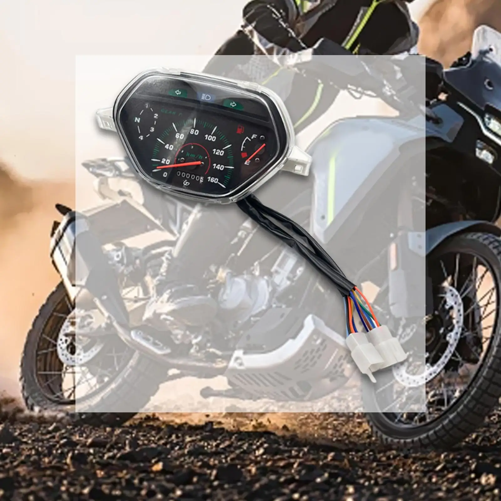 

Motorcycle Speedometer with Turn Signal Indication Odometer Dashboard for Tbt110