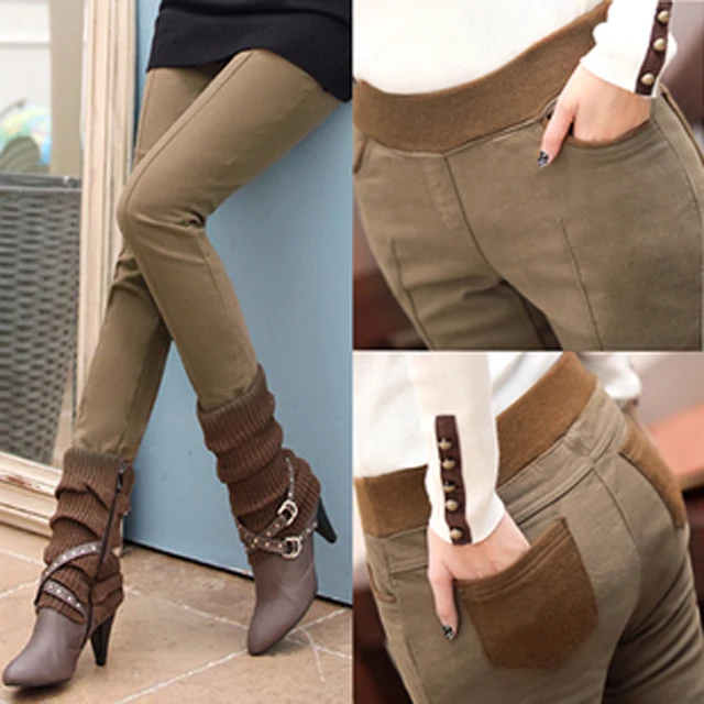 Ubrania S-4XL damskie spodnie ołówkowe wysokiej talii obcisłe czarne grube aksamitne ciepłe zimowe legginsy Jeggings Legins Feminina spodnie