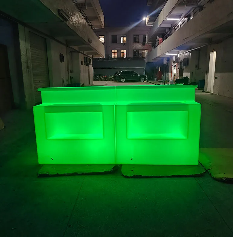 Flashing Color Changing Restaurant Bar Counter Customized Coffee Shop Interior Design Bar Counter For Home