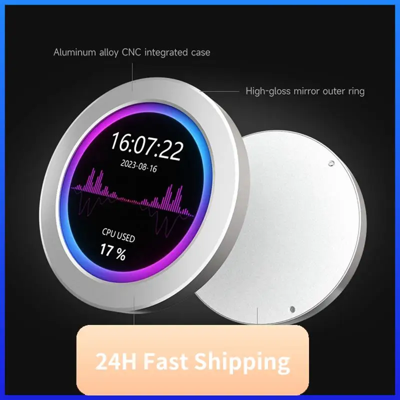 

Round Screen USB Drive-Free Water-Cooled Chassis Secondary Screen +Cpu Temperature Status Monitor Function ,C