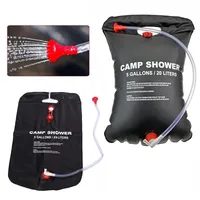 20L Portable Camping Shower Bag Outdoor Travel Hiking BBQ Cycling Beach Swimming Solar Heated Bathing Water Bag Rain suit Poncho