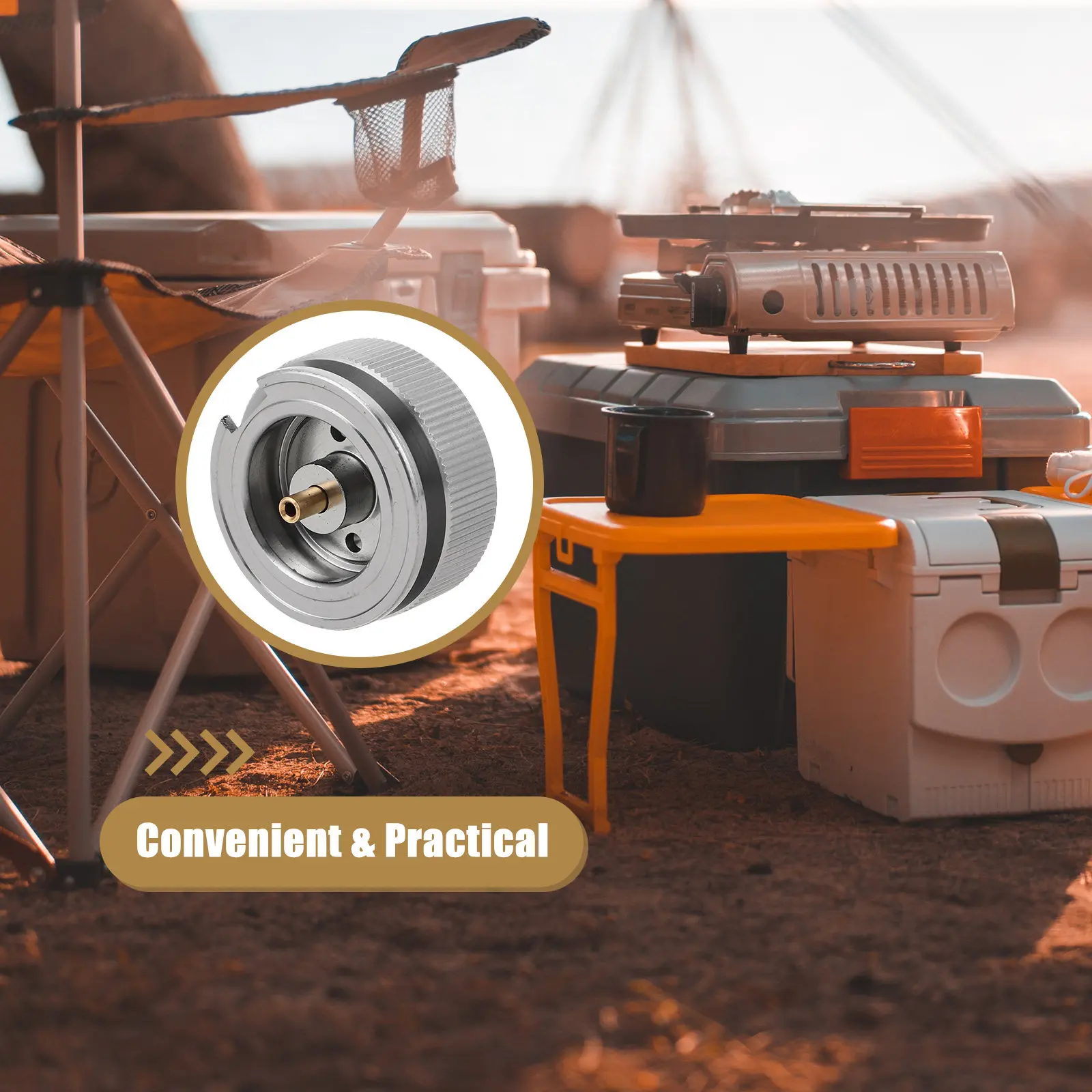 Camping Gas Stove Adapter Cassette Converter for Welding Torch Outdoor Gas Canister Secure Thread Connection Camping Supply