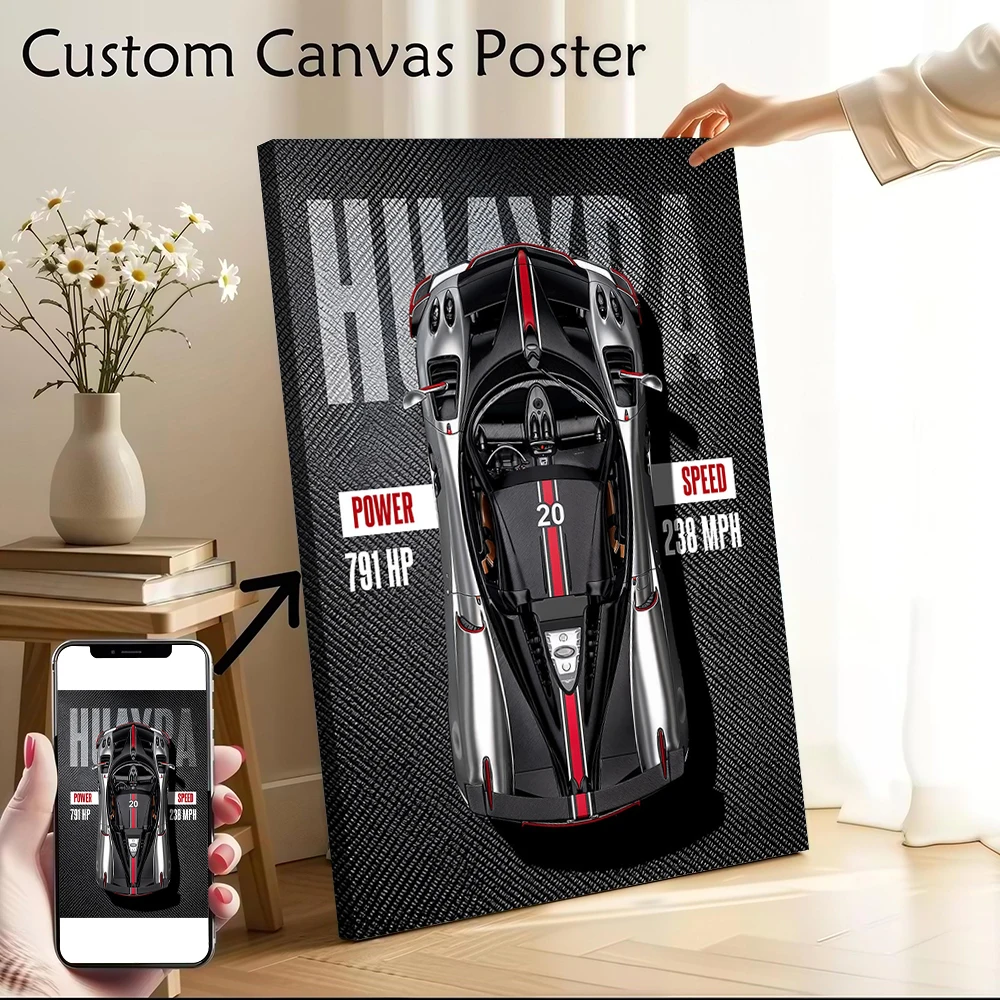 

Huayra Top View Canvas Poster Printed Canvas Painting Wall Art for Fans Bathroom Decor Living Room Home and Decoration Bedroom
