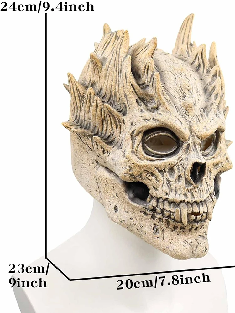 Halloween Horror Skeleton Mask Full Head Skull Mask Warrior Death Demon Masks Cosplay Party Masque Skull Helmet Costumes