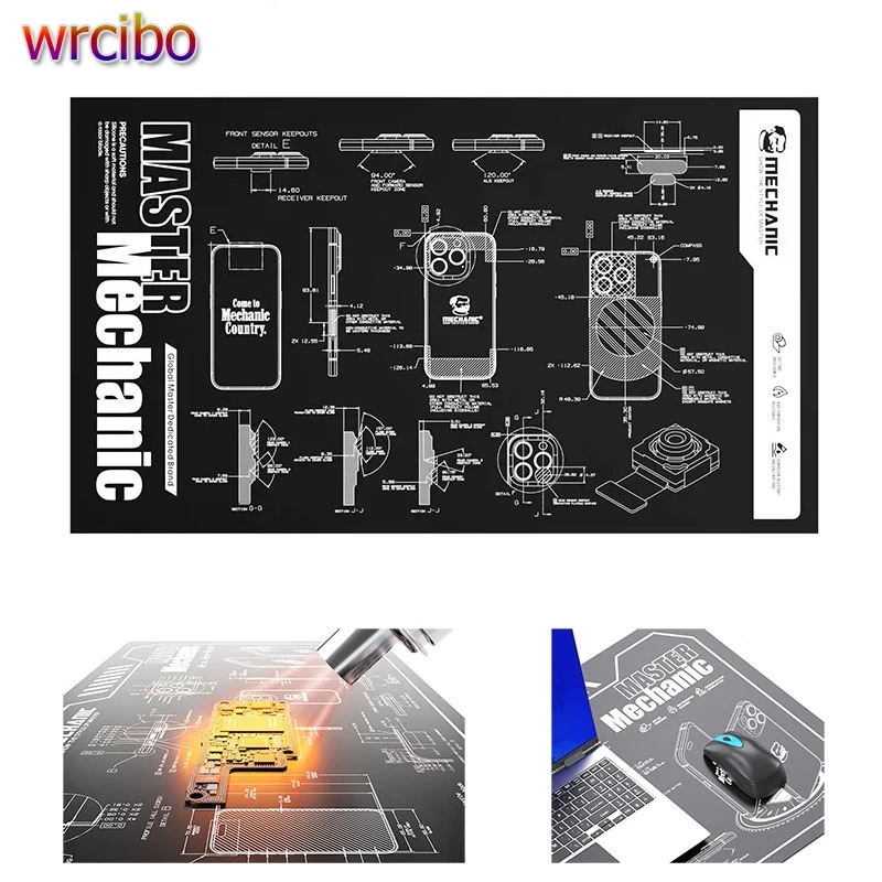 

Антистатическая теплоизоляционная подкладка MECHANIC V77 V78 600*350 мм для технического обслуживания материнской платы, микросхем IC, паяльный коврик для ремонта