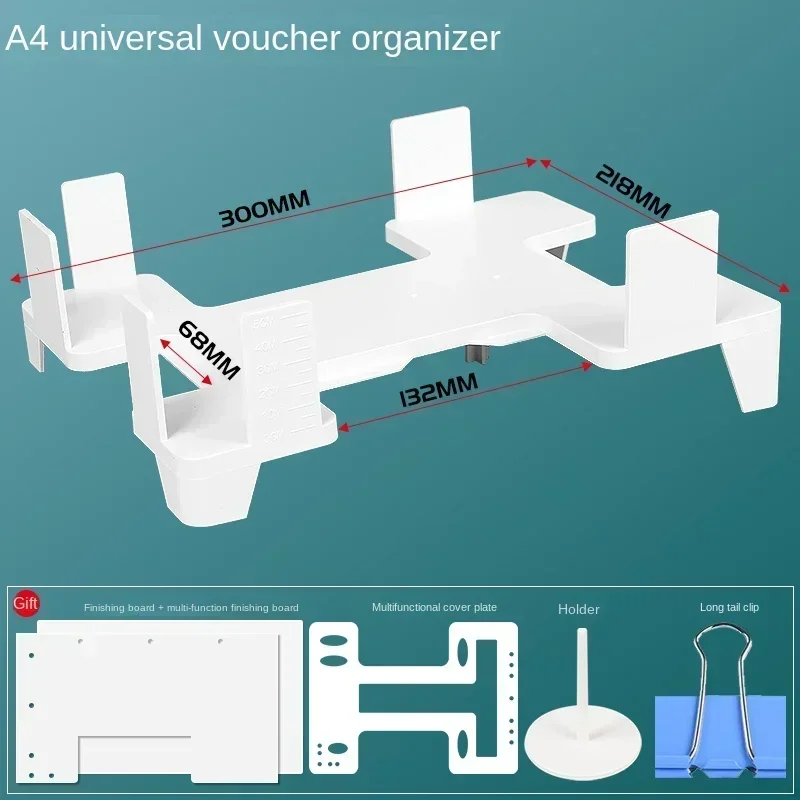 VAT Invoice Binding and Organizing Rack Multifunctional Binding Aid for A4/A5 Financial Vouchers and Invoices