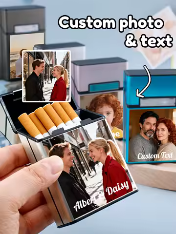 Personalized Photo Cigarette Case Gift, Custom Image Holder Pocket Accessory, Stylish Daily Carry Idea, Surprise Present,