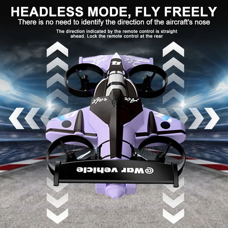 CZ04 2 in 1 RC Quadcopter Drone & RC Drift Car Land Air Dual Mode 2.4G Remote Control 360° Rotation Headless Electric Toy