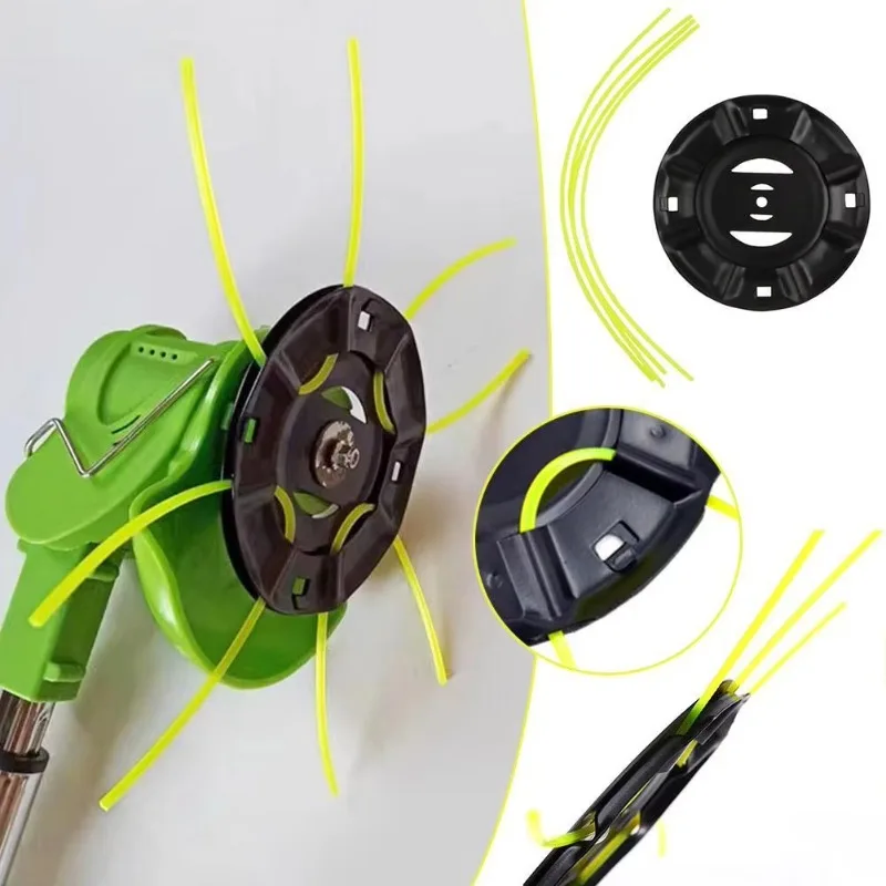 Strimmer Grass Head Trimmer Brush Lawn Mower Solid Steel Wire Wheel Garden Head Thread Line String Saw Grass Brush Mower Head