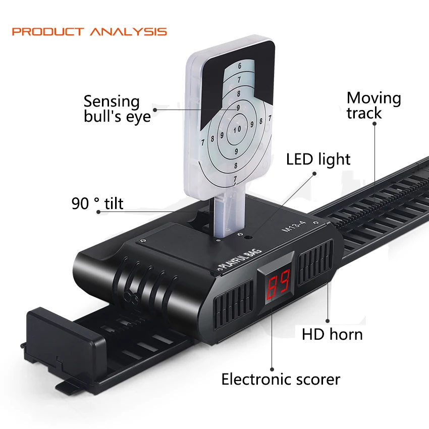 2024 New upgrade Full automatic multi-function voice music automatic scorer automatic reset laser target Toy gun shoot targe