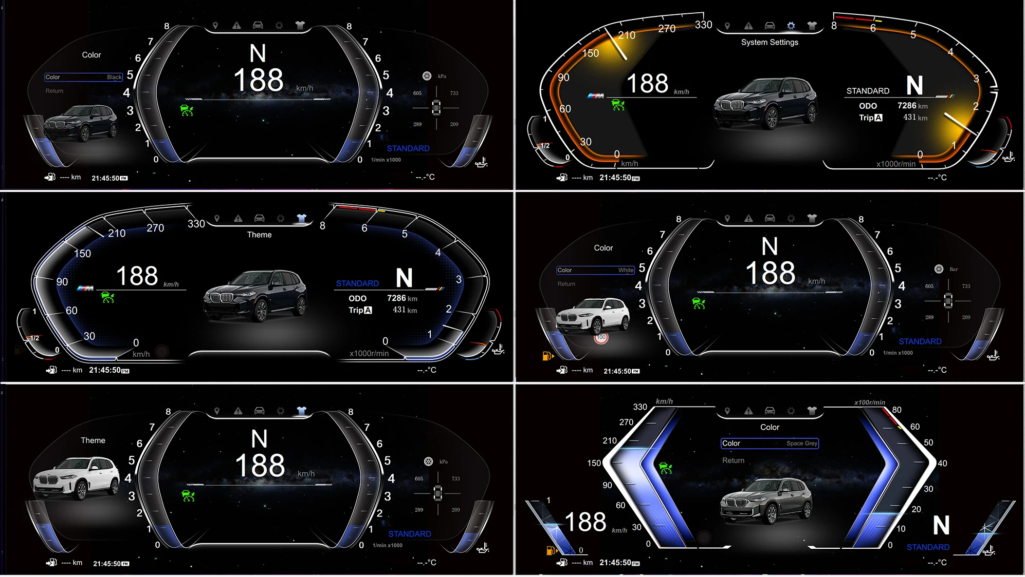 車のダッシュボードパネル,仮想コックピットスピードメーター,デジタルクラスター機器,BMW x4 2011-2017 f26 Linuxと互換性があります