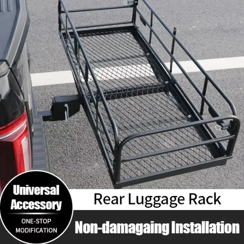 

High Quality IRON Foldable Tail Cargo Carrier Basket Folding Shelf Rear Luggage Rack for SUV Car