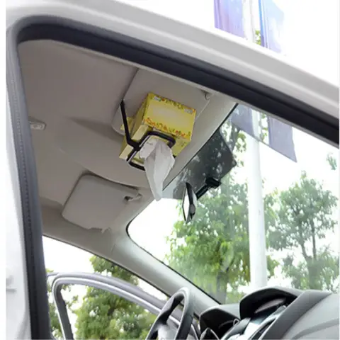 1pc Car Sun Visor Tissue Holder Car Interior Hanging Tissue Box Holder Car Tissue Holder Seat Back Napkin Box Car Accessories 10 best sales w203 interior accessories - №2