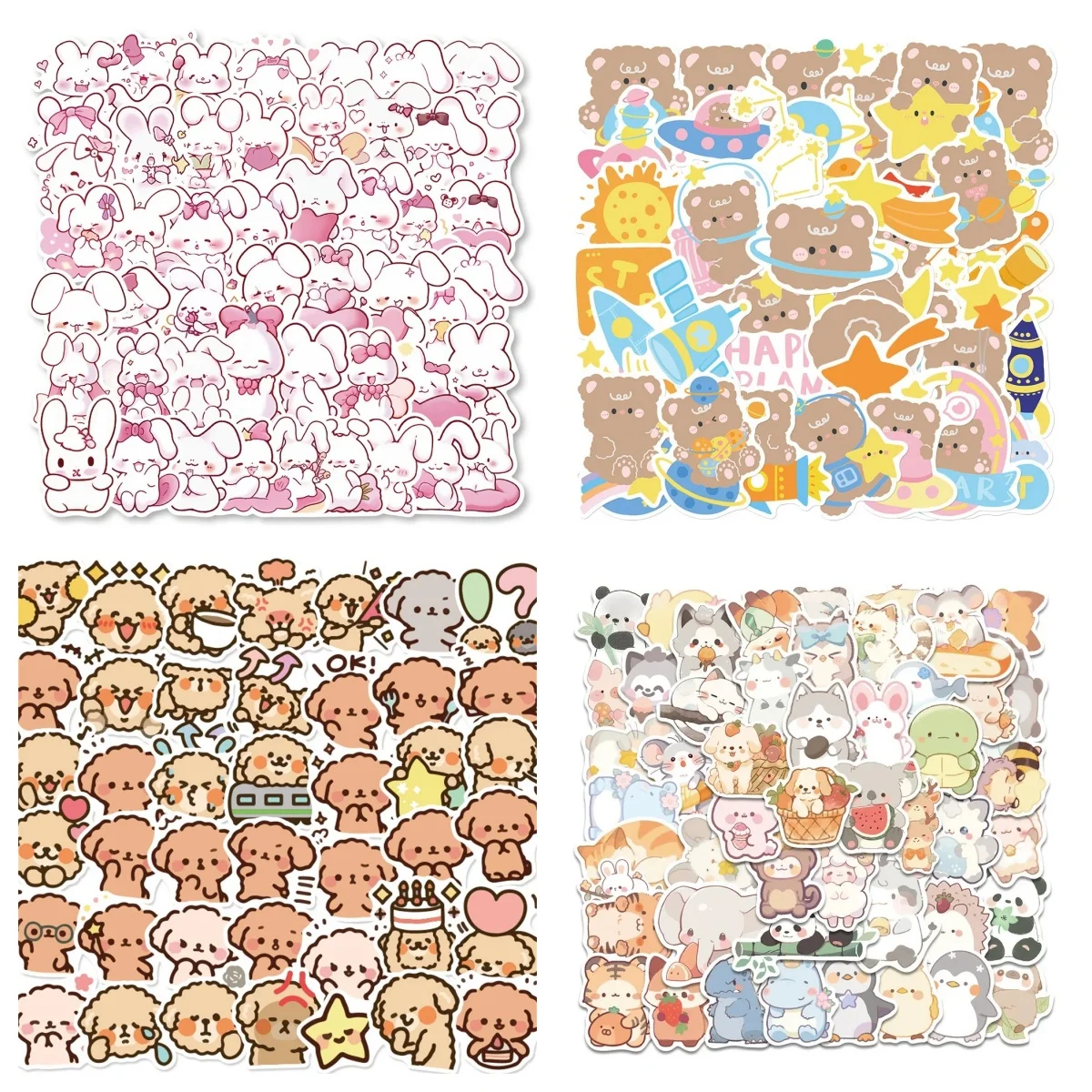 

10/30/50PCS New Cartoon Animal Cute Sticker Decoration Notebook Guitar Water cup Suitcase Scrapbook Waterproof Sticker Wholesale