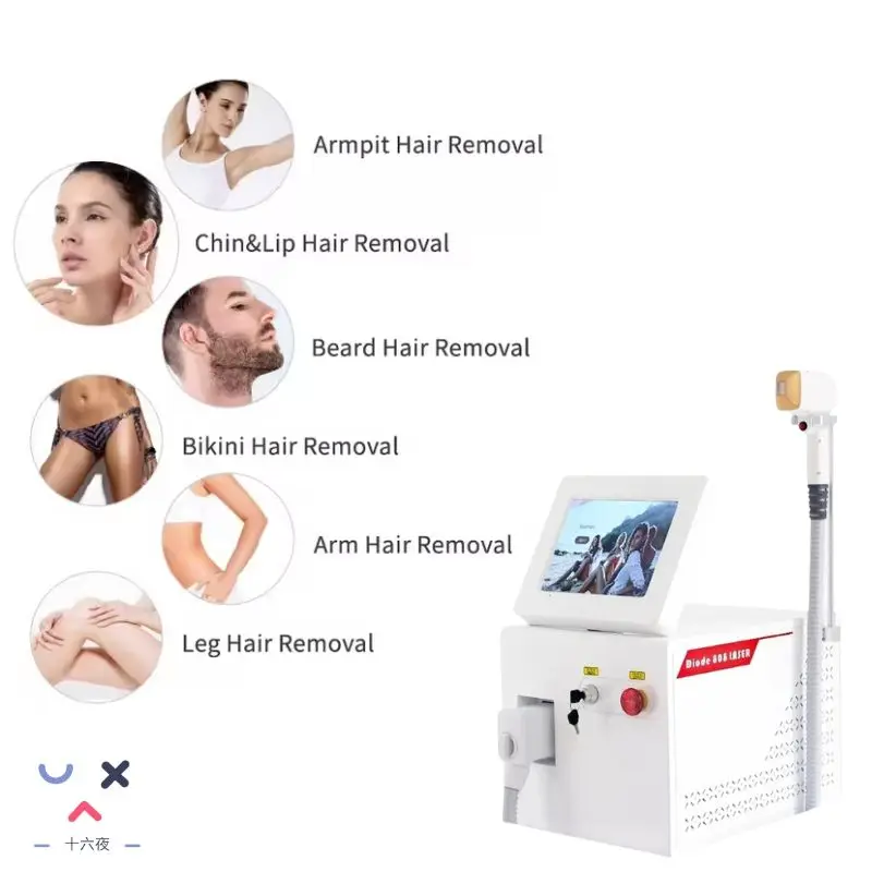 Tiktok Hot Selling 808nm diode laser hair removal machine 808nm triple wavelength diode laser hair removal machine