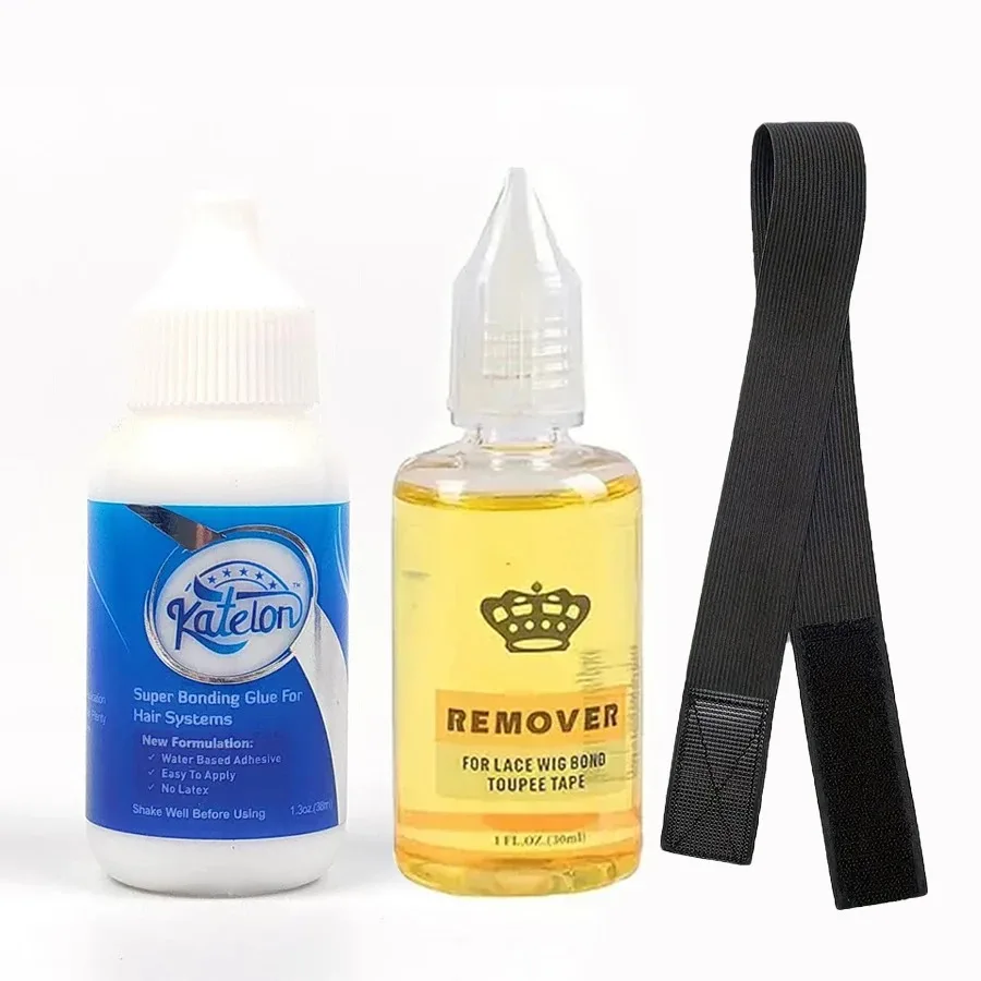 

3 шт., клей для переднего кружевного парика и набор для удаления клея для кружева, невидимый водонепроницаемый клей для замены волос