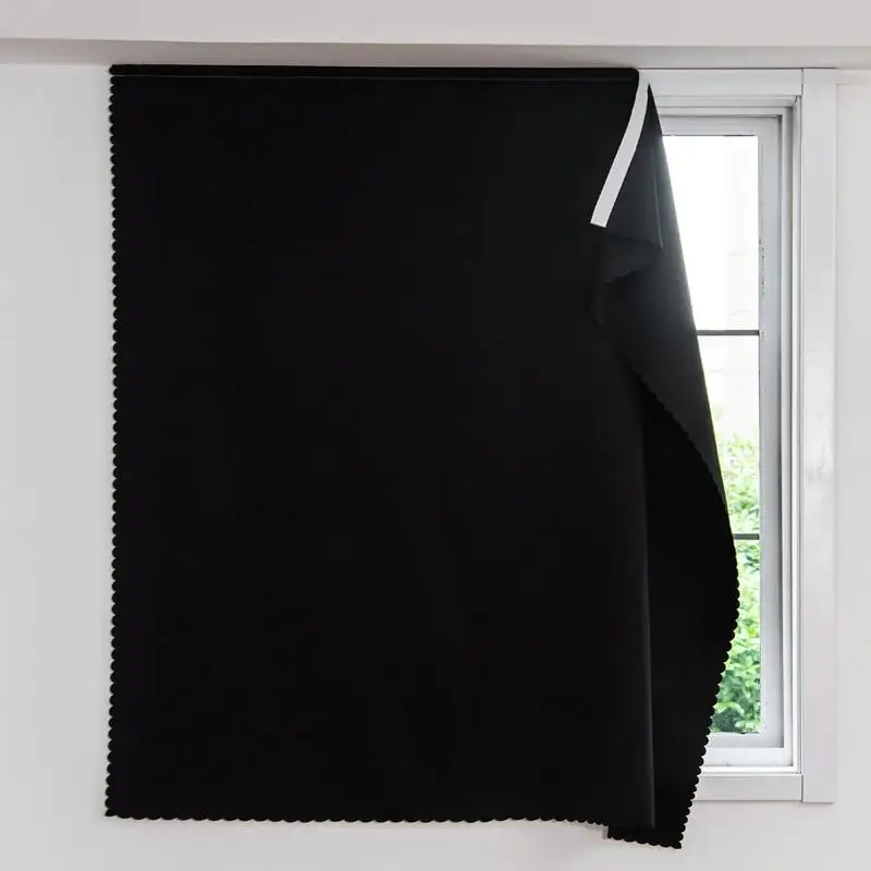 1PC Modern High-Precision Blackout Floral Velcro Curtain, Easy Installation, Light-Transmitting Not See-Through, Suitable for Li
