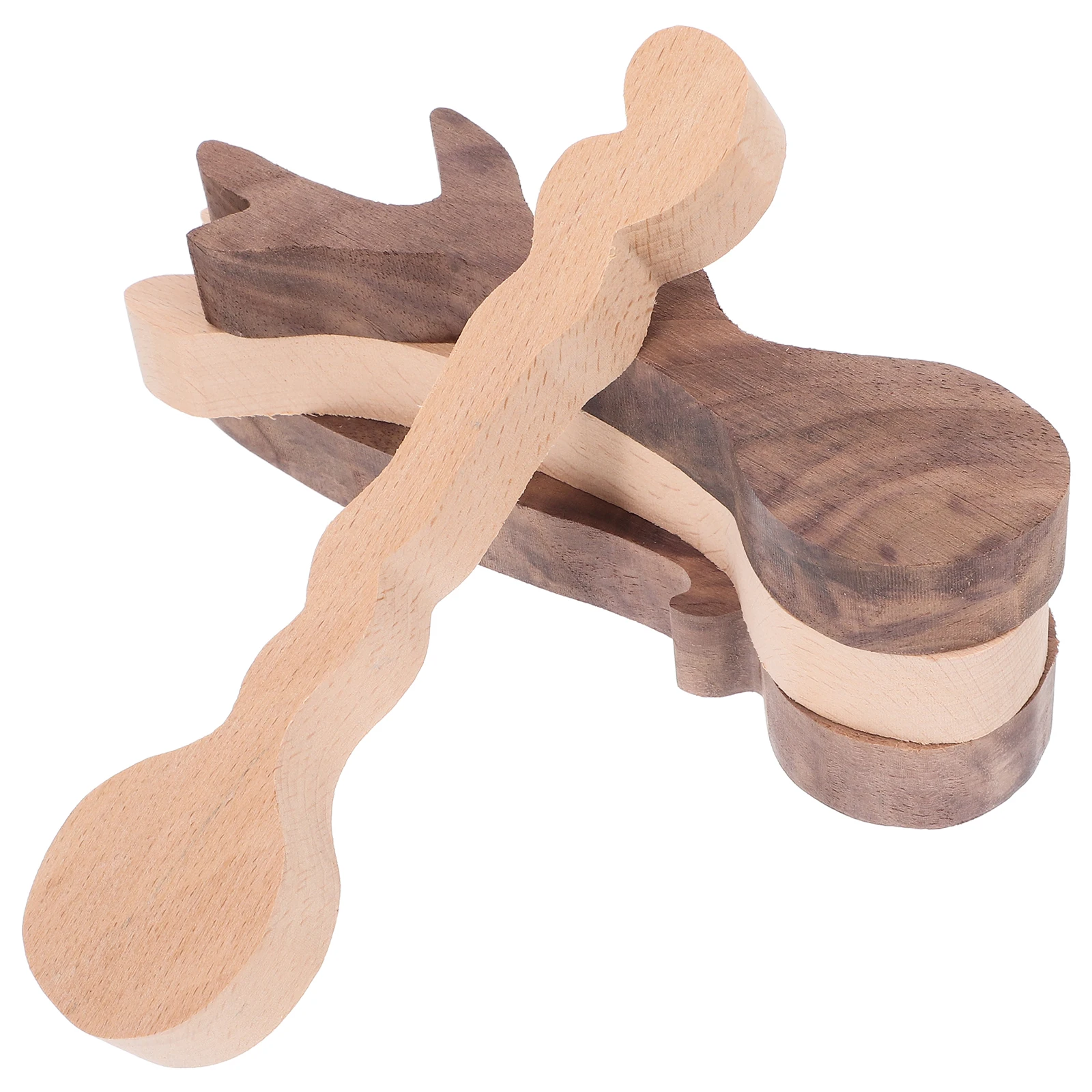 

4Pcs Unfinished Wood Spoon Blanks DIY Carving Kits Ideal for Handicraft Hobbyists and Beginners Woodcarving Blocks