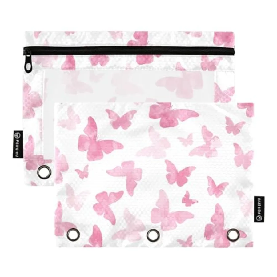 

Чехол-бабочка, откидная папка, 3 кольца, сумка на молнии с прозрачным окном из ПВХ для семейного офиса, 2 шт.