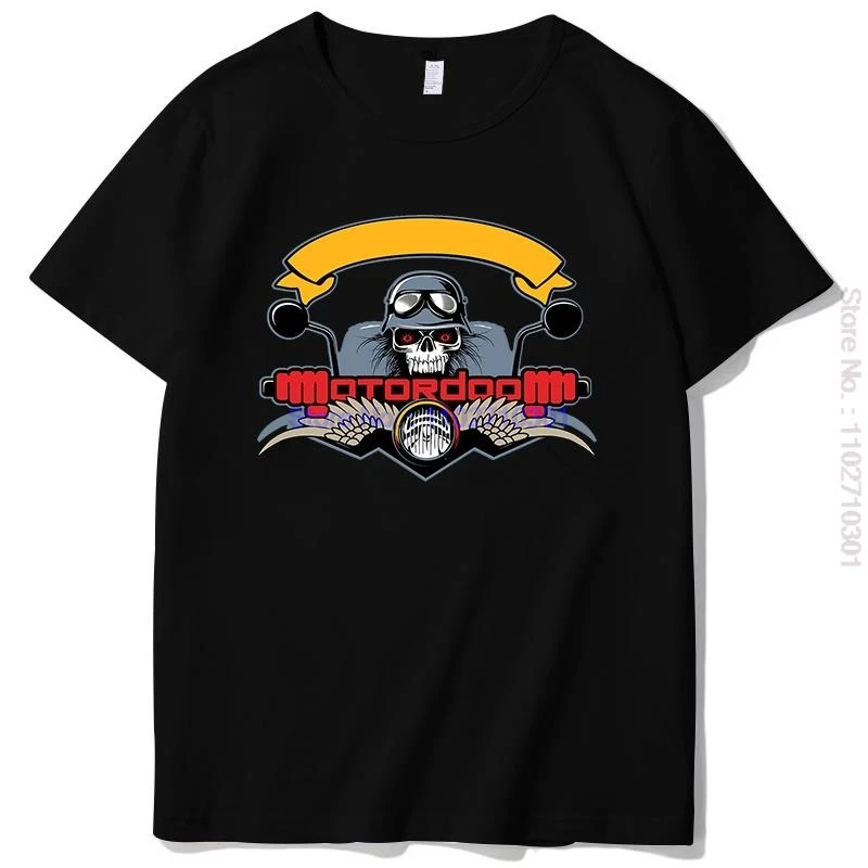 Motorcyclist Skull Graphic T Shirts Cotton Short Sleeve T-Shirt Summer Tees Tops New Shirts And T-Shirts O-Neck Mens Clothes