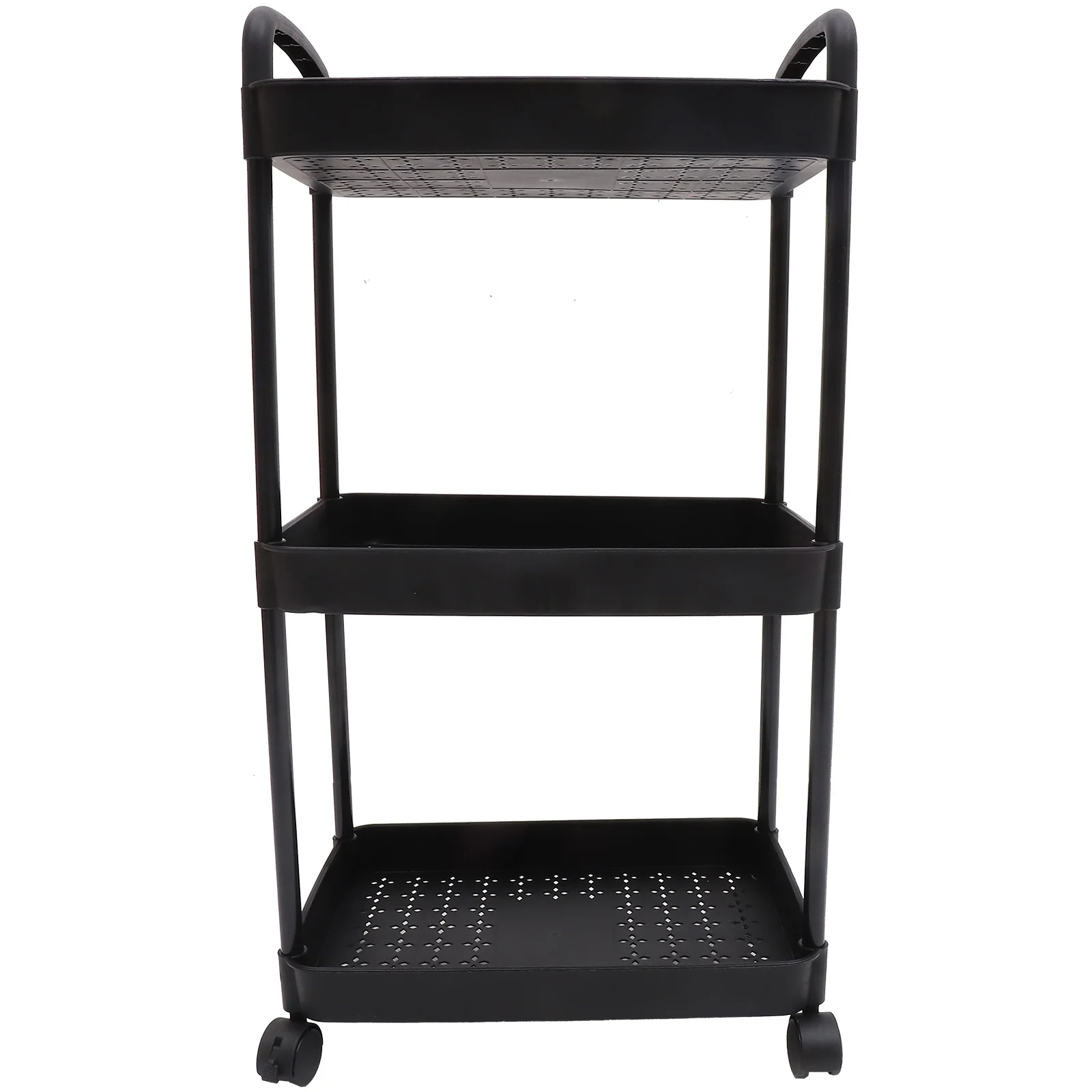 

3-Layer Storage Cart Rolling Organizer Rack Kitchen Trolley Multi-Layer Utility Shelf for Pantry Bathroom Bedroom