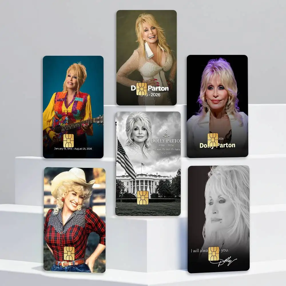 RIP Dolly Parton Tribute Card Stickers for Bank Access Protective Waterproof Film Cover Sticker Gift
