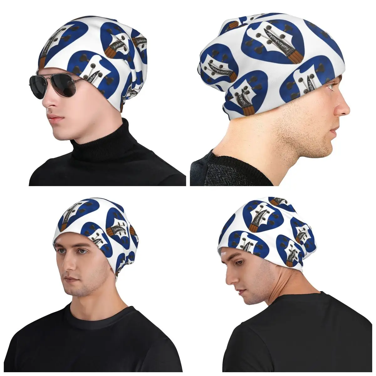 

GUITAR HEADSTOCK PICK ART RICKENBACKER Men Women Adult Beanies Caps Knitting Bonnet Hat Warm Hip Hop Autumn Winter Skullies Hats