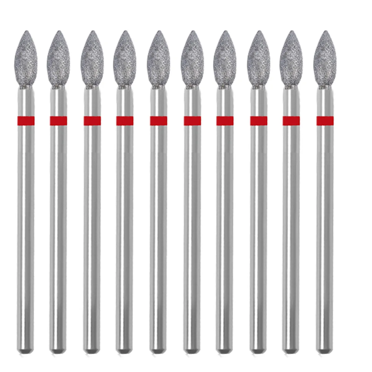 Jeu de forets à ongles en diamant, 10 pièces, fraises électriques pour manucure, bavure rotative, nettoyage des cuticules, accessoires de perceuse de manucure