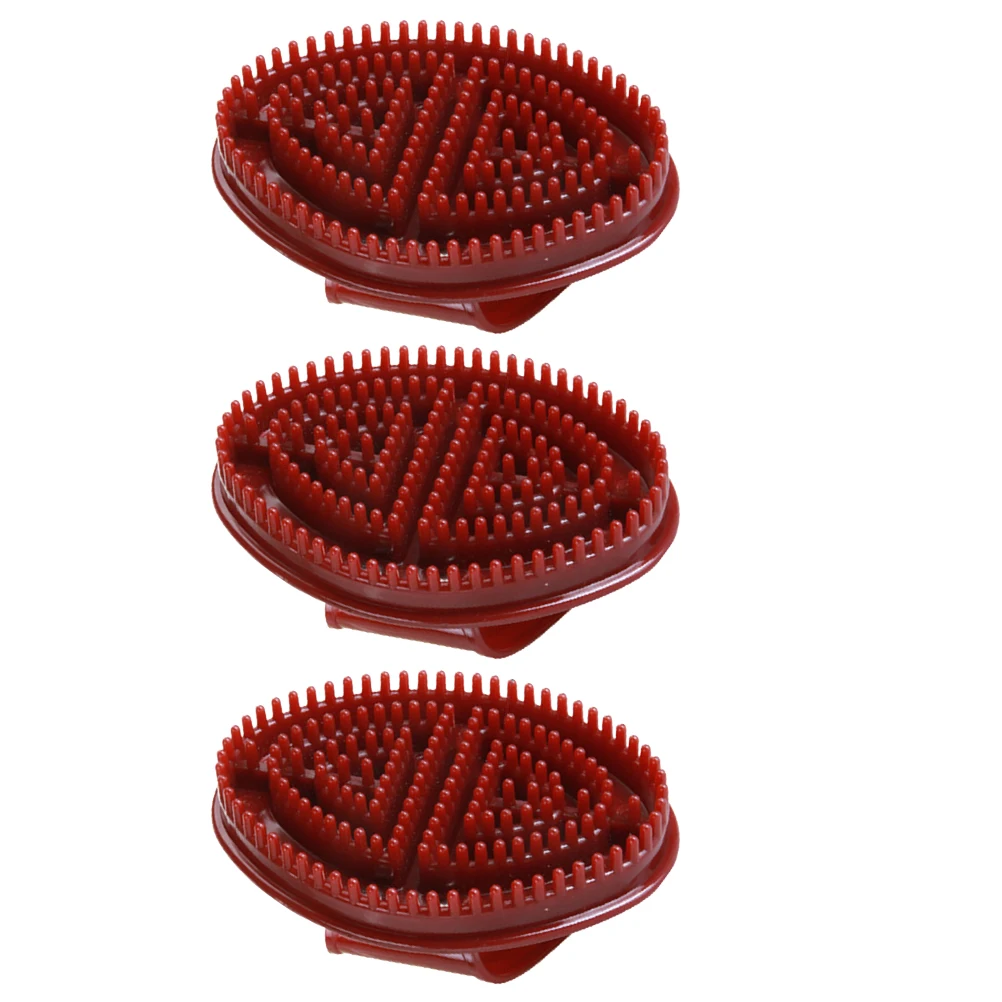 

3PCS Scalp Scrubber Shampoo Brush Hair Washing Massager Plastic Bath Brush Cleaning Tool Head Massage Exfoliator Skin Cleaner