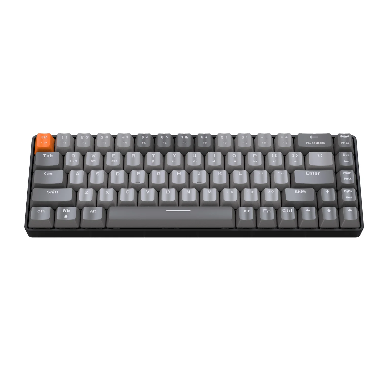 60% Wireless Mechanical Keyboard Bluetooth Dual Mode Hot-Swap Ziyoulang K68 Mini Keyboard 68-Key Red Switch for PC/IPhone iPad