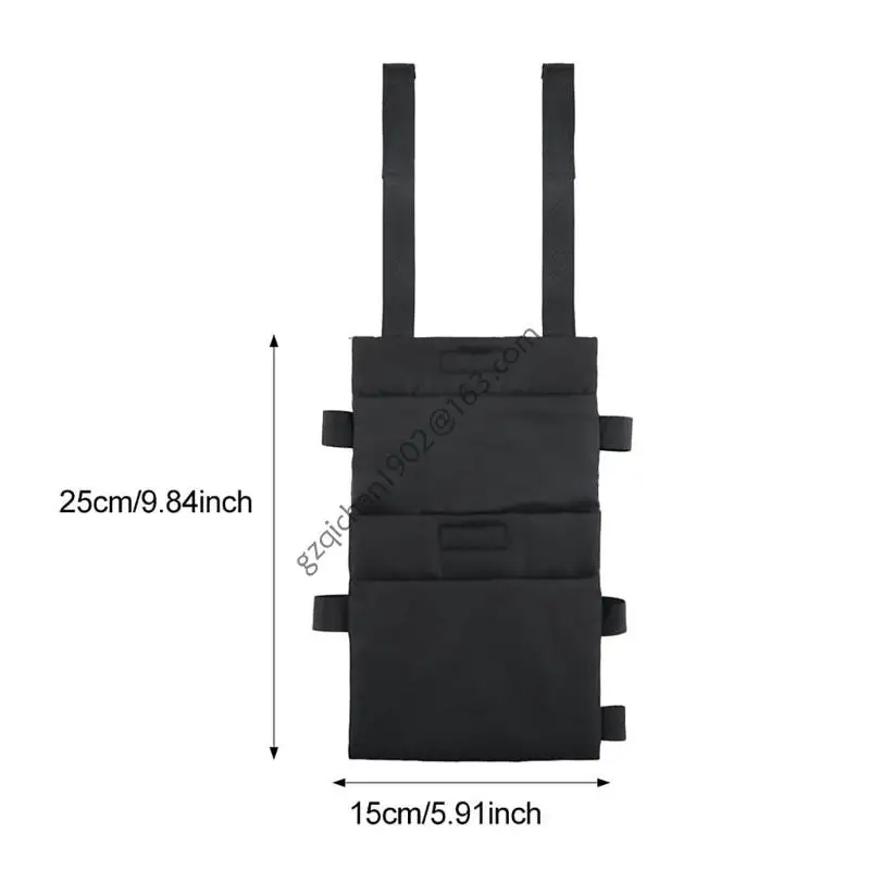 X7AB Adjustable Walking Aid Organizers Curved Fit Waterproof Material Split Compartments Cane Storage For Essential