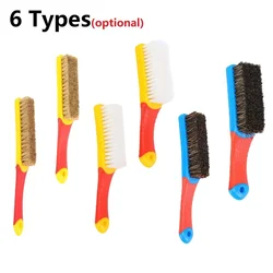 1/2pc Handle Brush Nylon Bristles Brush For Welding Cleaning Tools Car Floor Roof Cleaning Fabric Brush Kitchen Hand Tools
