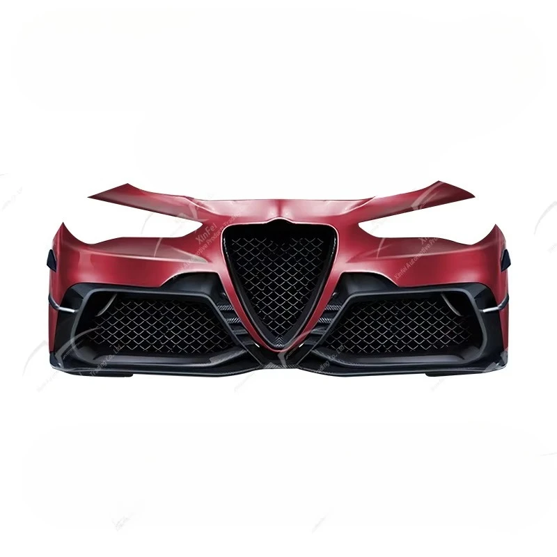 Paraurti anteriore in fibra di carbonio per Alfa Romeo Stelvio 2017-2025 |   Modifica esterna dell'auto e accessori decorativi personalizzati