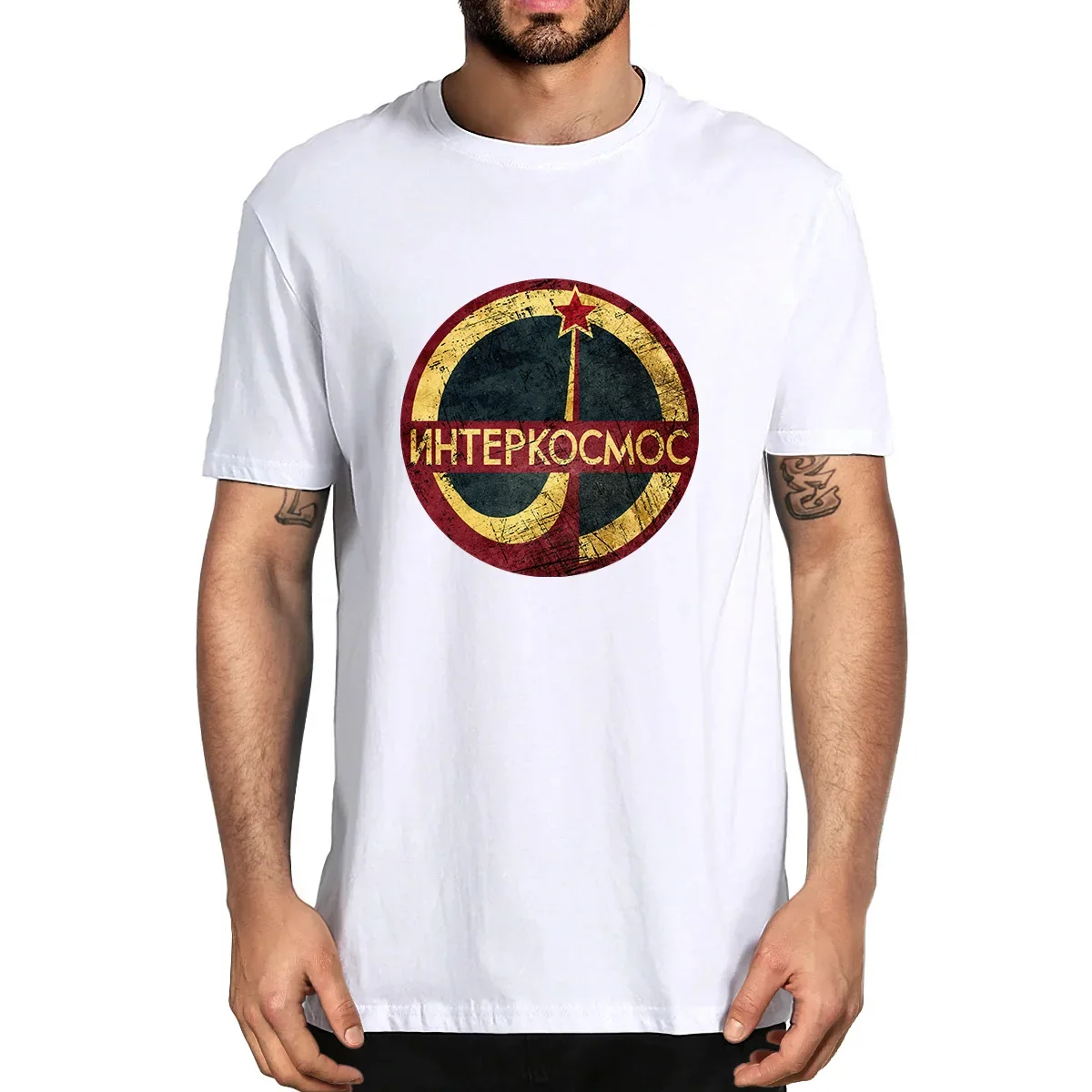 CCCP Russian Soviet USSR Premium Hammer And Sickle Streetwear Harajuku Men's 100% Cotton Casual T-shirts Loose Top Size S-3XL