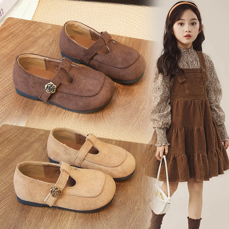 

Children's Casual Shoes 2-16 Years Old Khaki Simple Boys Girls Casual Shoes Four Seasons Soft Non-slip Kids Baby Single Shoes