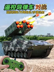 Military War 2.4g Rc Missile Vehicle Battle  Remote Control Toy Car With Shoot Bullets Model Tank Electronic Acousto-Optic Toys