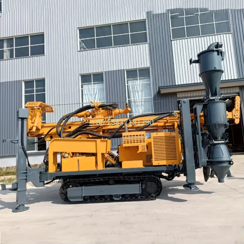 Crawler Type Hydraulic Rotary Deep Water Well Drilling Rig Mine Drill Rig Air Compressor 200 Meters Drilling Rig Machinery Price