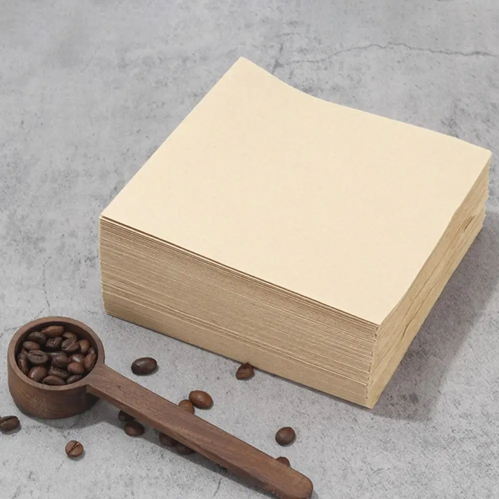 

40pcs Disposable Square Coffee Filters Paper Foldable Thickened Coffee Dripper Paper Unbleached Wood Pulp Coffee Maker Paper