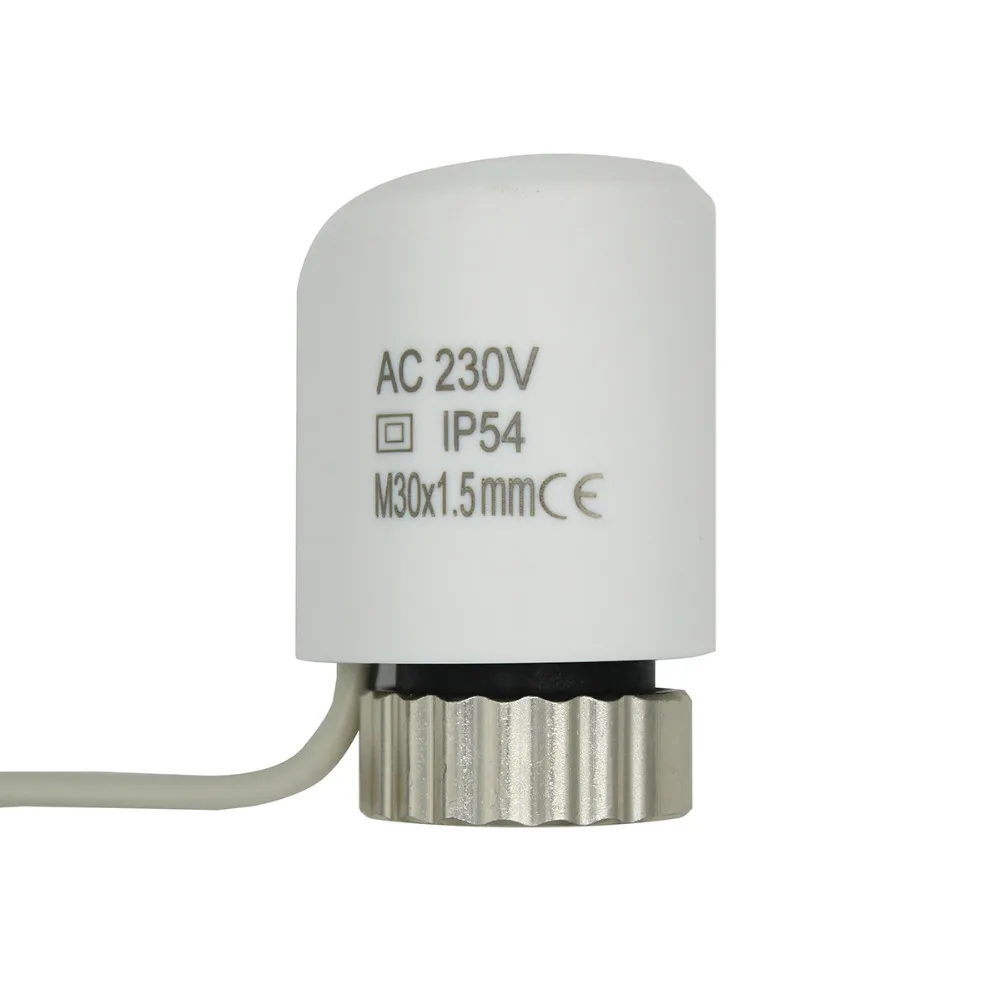 AC 220v 24v normally open closed electric thermal actuator for manifold underfloor heating radiator thermal head valve NO NC