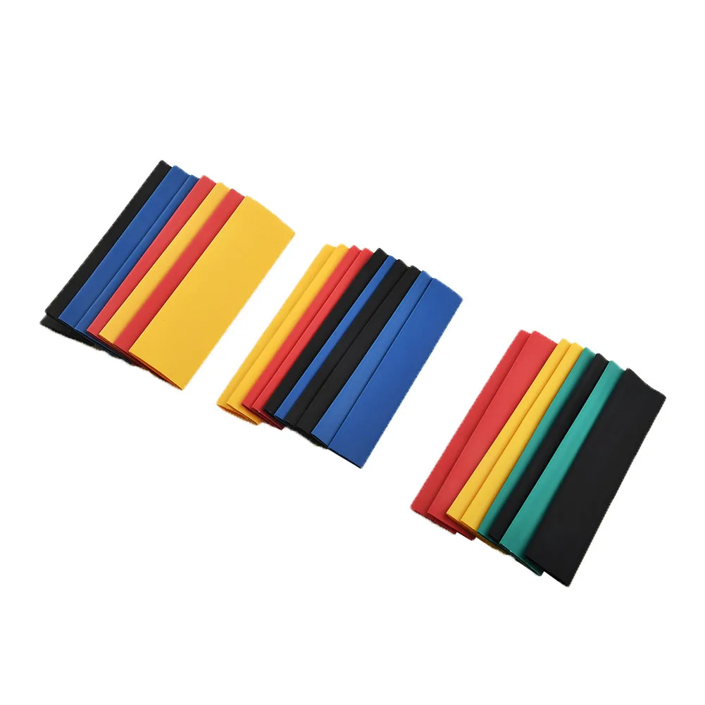 164PCS Heat Shrink Tubing Sleeves Mixed Colors Heat Insulation Shrinkable Tube Covers 84℃～120℃ PE Electrical Equipment Parts